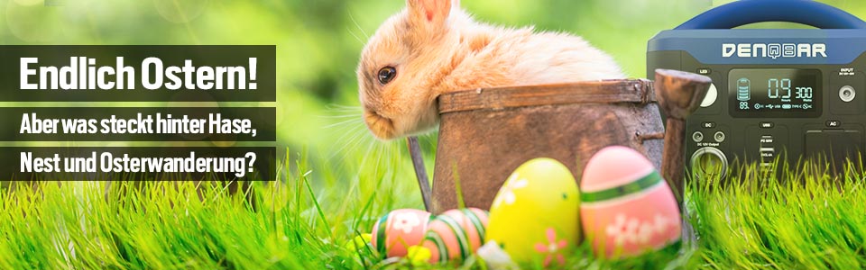 Hasen, Eier & mobile Energie - Ostern mit DENQBAR