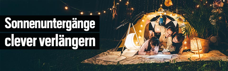 Sonnenuntergänge verlängern: Outdoor-Beleuchtung clever einsetzen