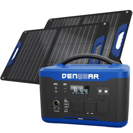 1500 W Solar Generator with 2 Solarpanel 100 W